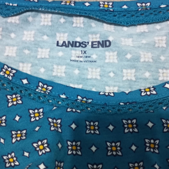 Lands End Lace Long Sleeve Blouse Size 1X EUC - Picture 9 of 11